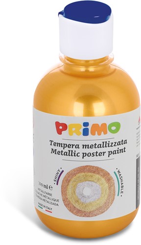 Primo ready-to-use METALLIC poster paint, bottle 300 ml with flow cap gold