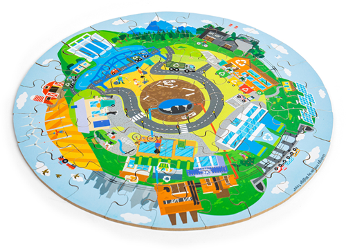 Bigjigs Recycling Circular Floor Puzzle-3