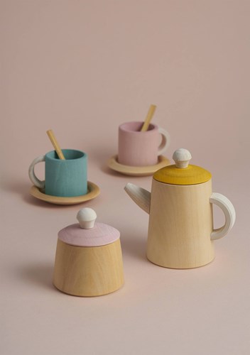 Raduga Grez Tea Set Mustard & Pink-2