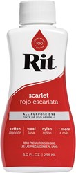 Rit fabric dye scarlet - synthetic fiber dye 236ml