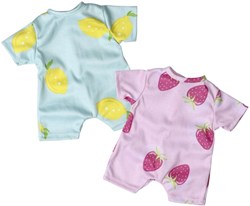 Skrallan doll romper fruit 36-40cm - doll clothing accessory
