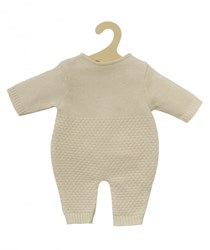 Heless doll romper knitted cotton ecru 35-45cm sustainable