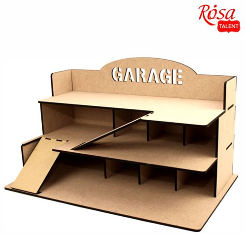 Rosa garage DIY toy set three floors MDF 35.5x57x33 cm playset