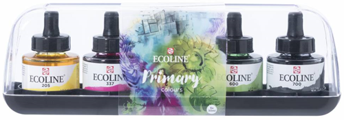 Royal Talens Ecoline liquid watercolour set primary 5x30 ml for kids and adults