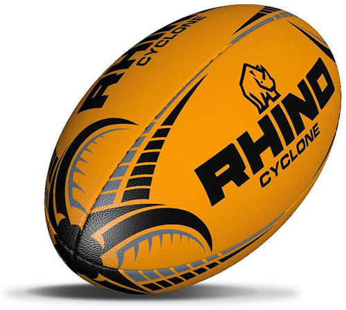 Rhino rugby ball Cyclone Fluo Orange size 4 - training ball grip