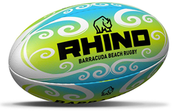 Rhino rugby ball Barracuda Beach Pro green blue white size 2 midi beach