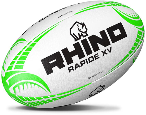 Rhino Rapide Xv Rugby Ball White 5