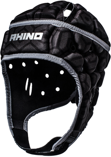 Rhino head guard Pro junior rugby black size M protection
