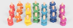 TickiT wooden construction toy rainbow nuts and bolts - educational toy