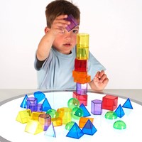 TickiT translucent geometric shapes educational toy - 36 pieces-3