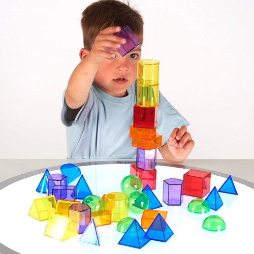 TickiT translucent geometric shapes educational toy - 36 pieces-3