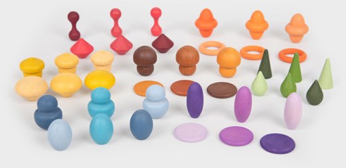 TickiT wooden treasures educational toy set 42 pieces multicolor