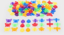 TickiT educational toy translucent colour bugs - 96 pieces