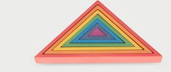 TickiT wooden building blocks Rainbow Architect Triangles - colorful toy