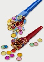 Shaw metal counting chips - colorful magnetic play pieces 100 pcs-2