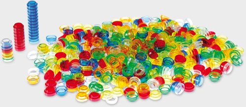 TickiT stackable counting stones - transparent toy - 500 pieces