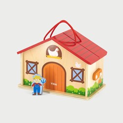 Viga Toys farm playset wooden toy with accessories