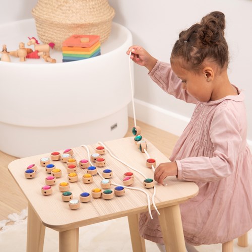TickiT wooden lacing beads toy - educational play set-3
