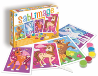 Sentosphère creative unicorn sand painting set for kids craft fun