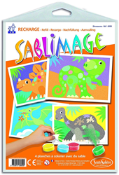 Sentosphère craft set Sablimage refill Dinosaurs 18x25 cm sand sheets