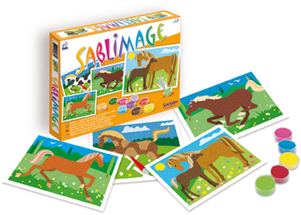 Sentosphère creative toy Sablimage Horses sand art kit set