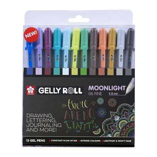 Sakura gel pens set Moonlight 12 pieces for creative drawing