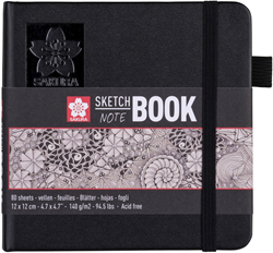 Sakura sketchbook creative paper 12x12 cm 80 sheets hardcover white