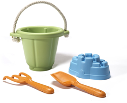Green Toys sand play set - eco-friendly sand toy green