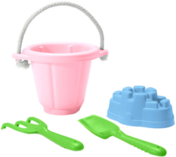 Green Toys sand play set pink bucket eco beach toy