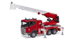 Bruder fire truck toy Scania Super 560R with ladder and lights