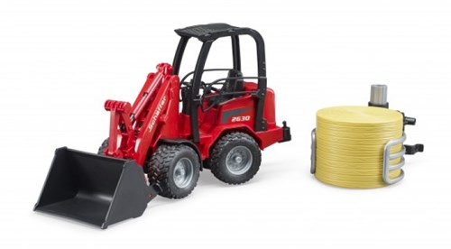 Bruder compact loader toy - Schaffer with bale grabber-2