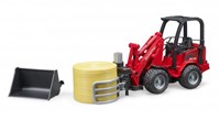 Bruder compact loader toy - Schaffer with bale grabber