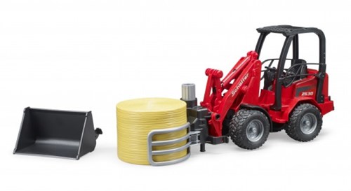 Bruder compact loader toy - Schaffer with bale grabber