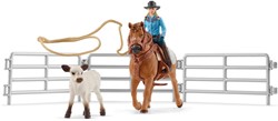 Schleich Farm World - Team Roping with Cowgirl 42577