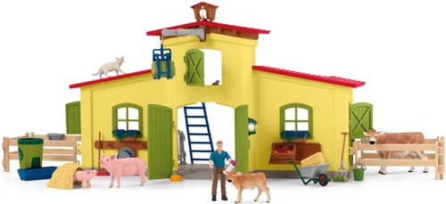 Schleich farm toys Large Barn with animals and accessories-2