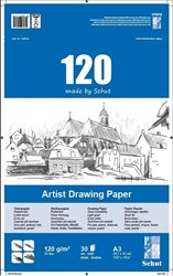 Schut drawing paper A3 120 gsm 30 sheets - sketch pad for kids