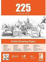 Schut drawing paper A3 225 gsm 30 sheets - sketch pad for kids