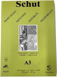 Schut drawing pad green A3 125gsm 100 sheets - sketch paper for kids