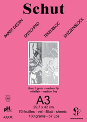 Schut sketch paper A3 drawing pad 180gsm 70 sheets for artists