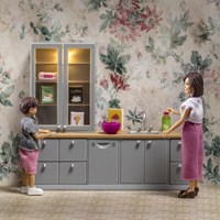 Lundby dollhouse kitchen - Kitchen with dishwasher and accessories-2