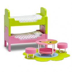 Lundby dollhouse kids bedroom bunk bed accessory set toy