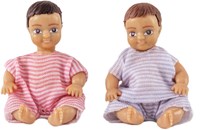 Lundby dollhouse - Set with two babies - Dollhouse accessory