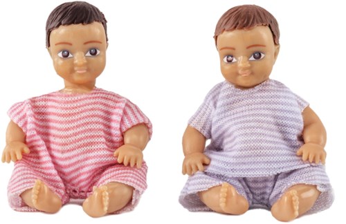 Lundby dollhouse - Set with two babies - Dollhouse accessory