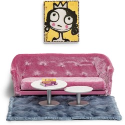 Lundby dollhouse living room set pink - playroom furniture