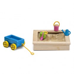 Lundby dollhouse sandbox - outdoor toy accessory set for kids