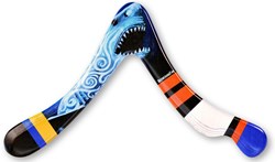 Boomerang Fan wooden boomerang SHARK left-handed 32cm 25m multicolor