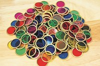 Shaw metal counting chips - colorful magnetic play pieces 100 pcs