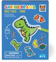 Tiger Tribe DUE JUL Shrinkorama - Bag Tags - Dino