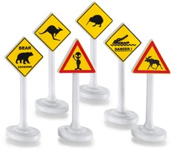 Siku toy traffic signs plastic yellow-white 6 pieces versatile play fun