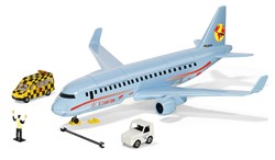 Siku toy commercial airplane with accessories plastic light blue
